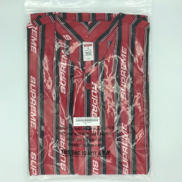 Supreme Jacquard Logo Baseball Jersey - Picture 2 of 2